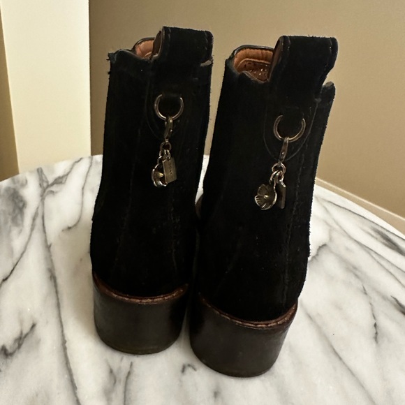 Coach - Suede Ankle Boots with subtle floral design - Picture 3 of 5